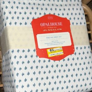 Opalhouse Jungalow 100% Cotton Percale Sheet Set , Teal Dash